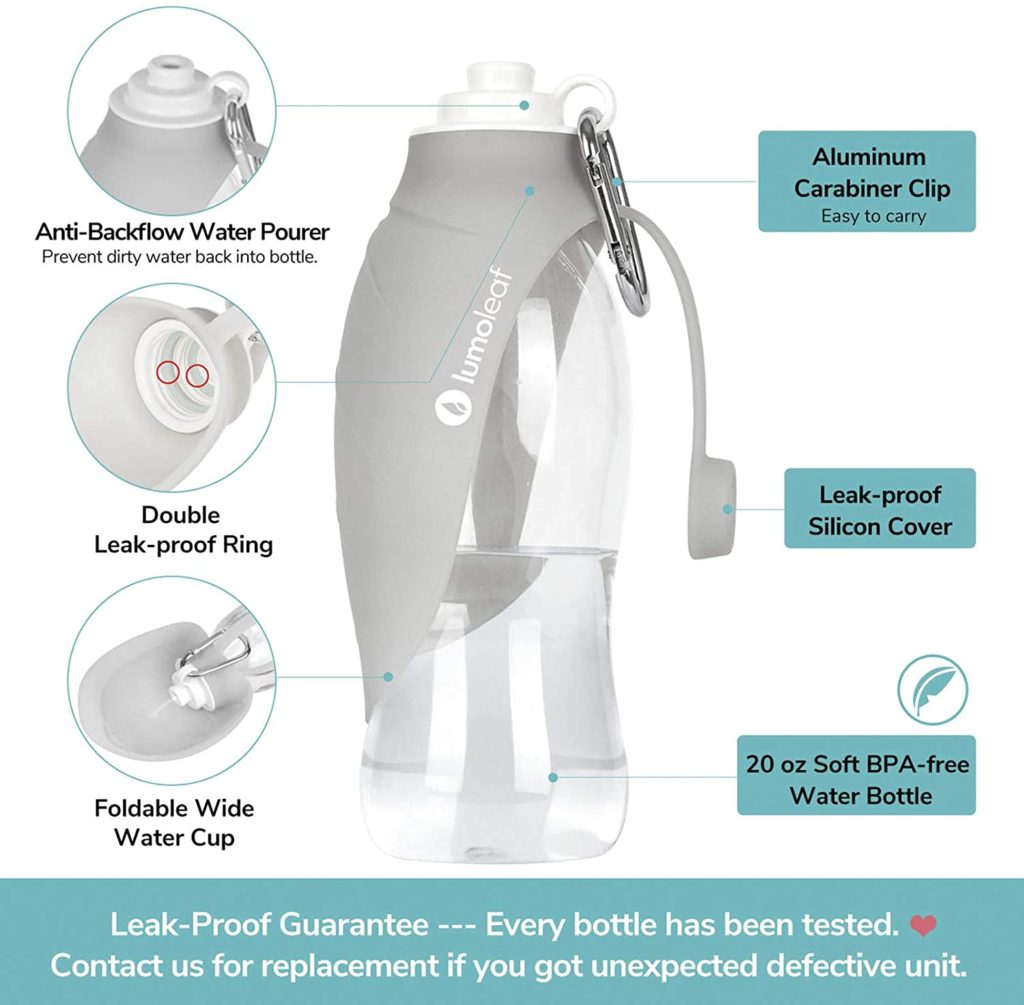 Lumoleaf Dog Water Bottle